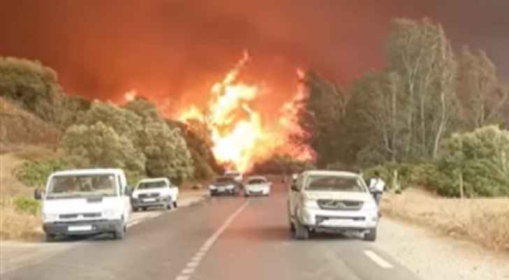 Some fires erupted near houses, forcing inhabitants to flee [Screengrab/ Social media]