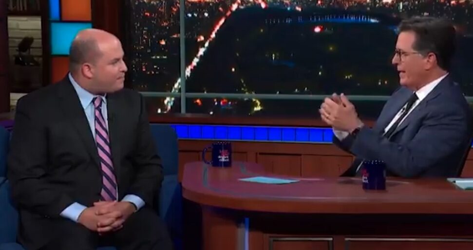 Click to enlarge brian stelter Stephen Colbert