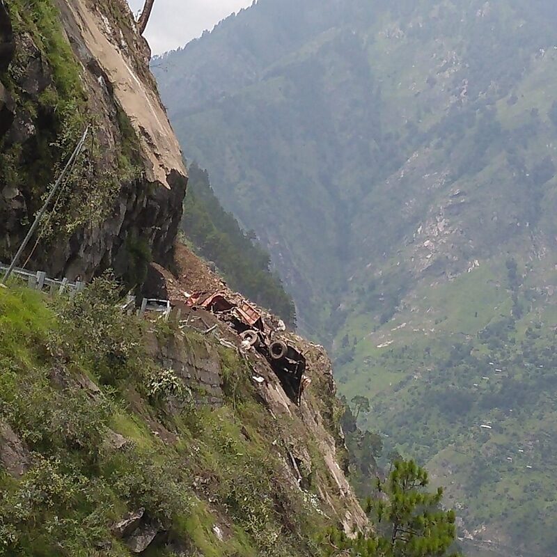 landslide india highway tibet