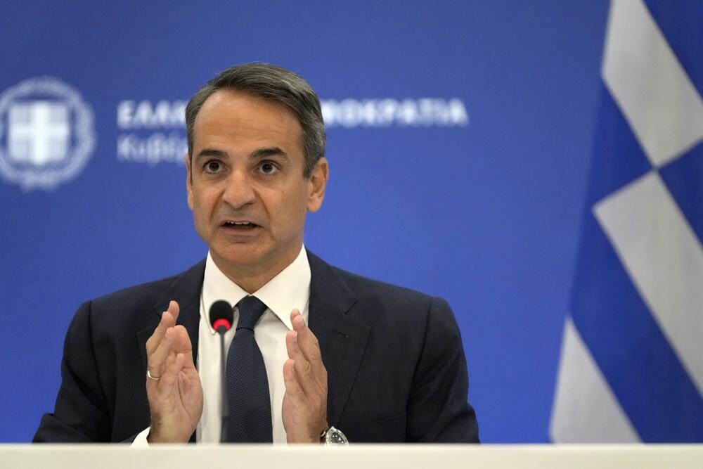 Click to enlarge Greece Prime Minister Kyriakos Mitsotakis