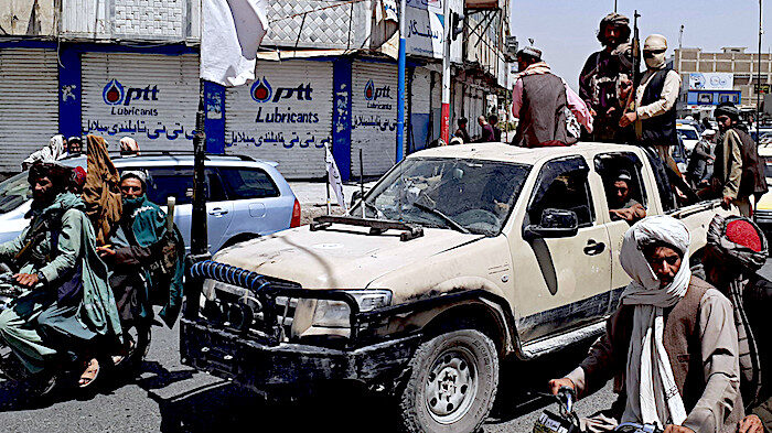 Taliban in truck