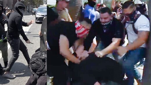 Click to enlarge antifa lost angeles antivac protest attack