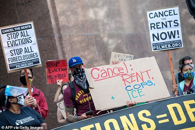 Click to enlarge California, Evictions, rent, economy, foreclosures, protest