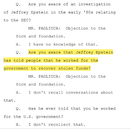 excerpt  from Ghislaine Maxwell’s deposition