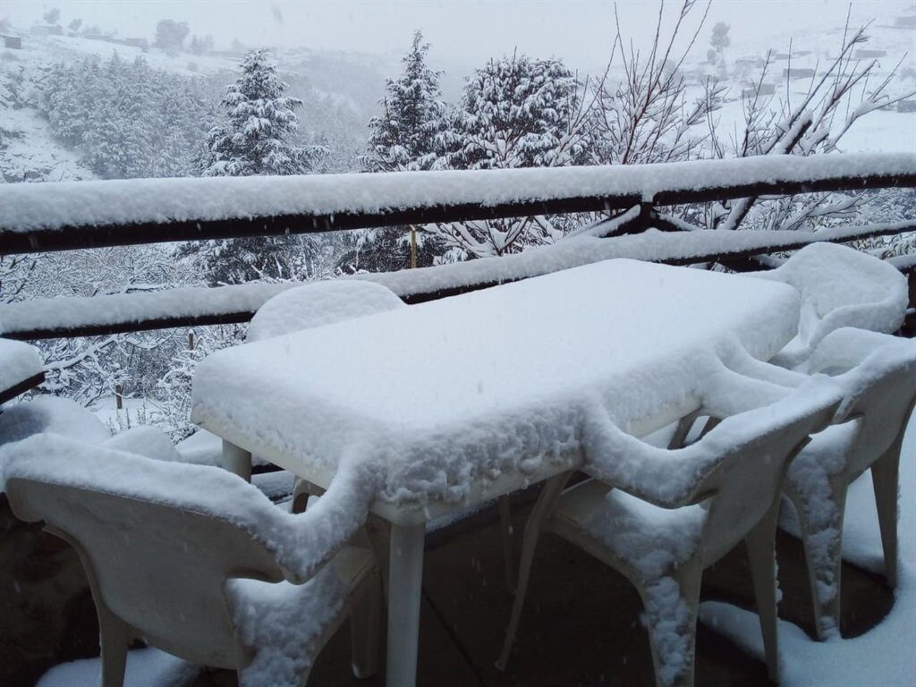 Snow at Semonkong Lodge in Lesotho.
