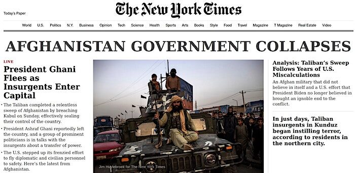 NYT headline