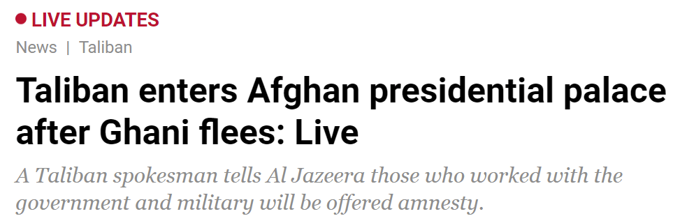 Click to enlarge headlines afghan taliban takeover
