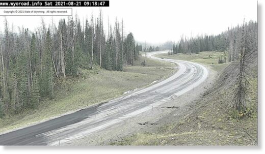 US 26 near Wind River Lake just east of the Teton, Fremont County line 8/21/21