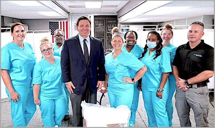 Click to enlarge DeSantis and medstaff