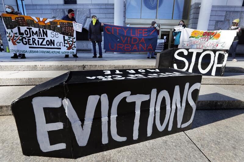 Click to enlarge stop evictions, evictions protest