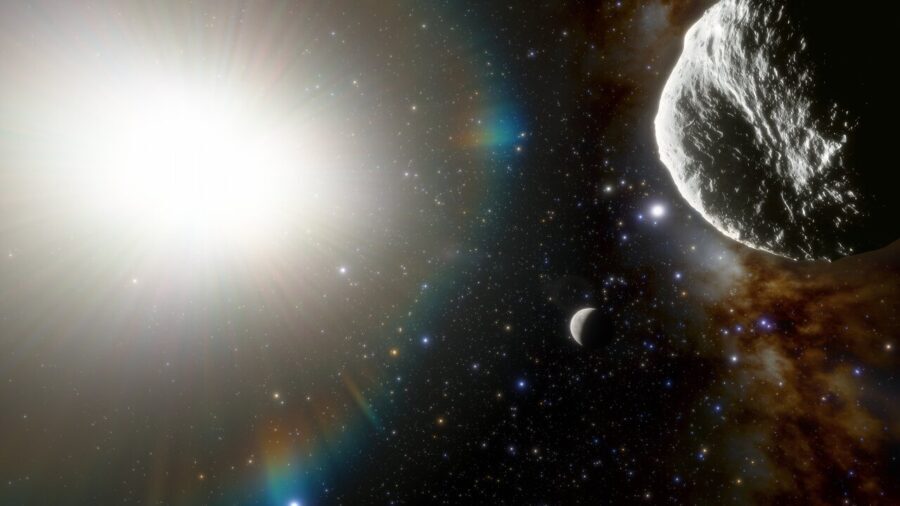An artist's conception of asteroid 2021 PH27.