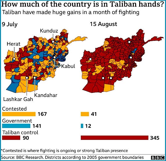 Taliban territories maps