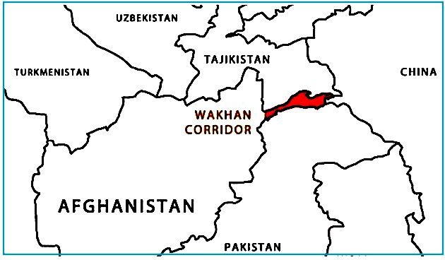 Wakhan Corridor map