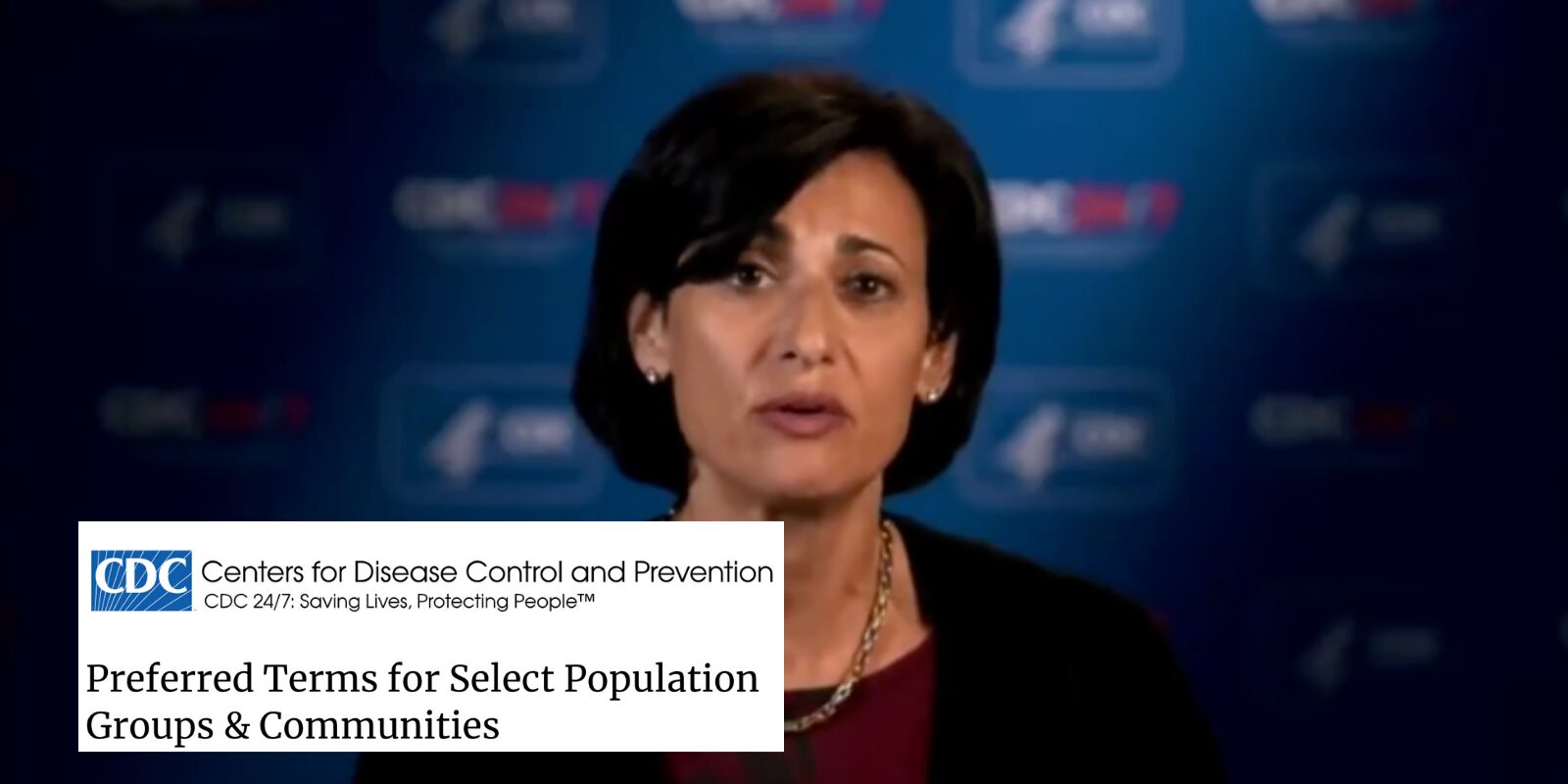Click to enlarge CDC Director Rochelle P. Walensky