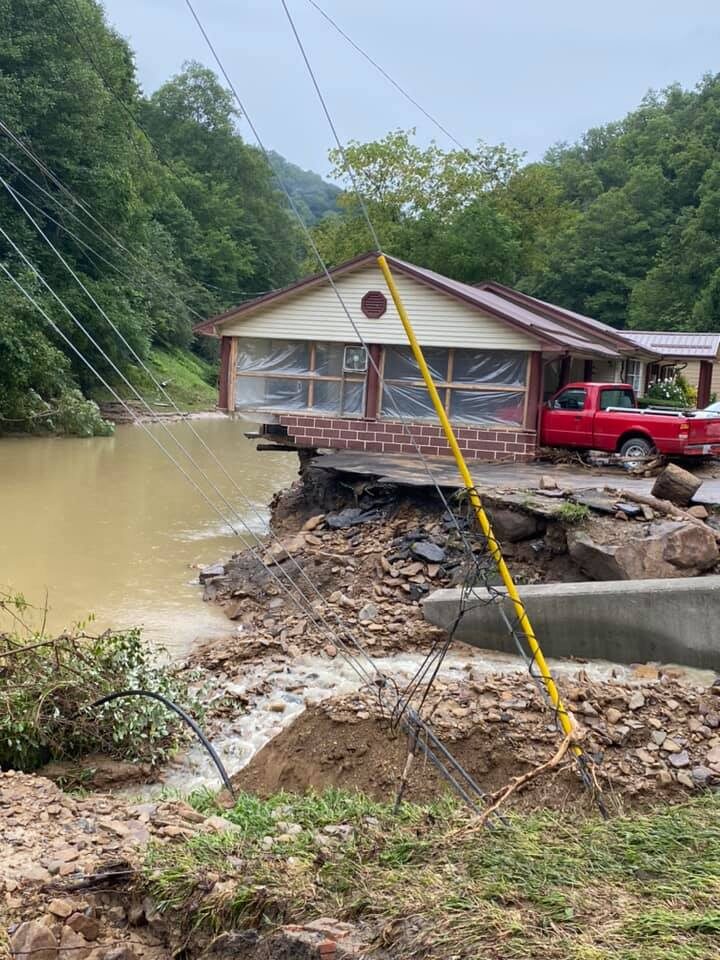 Click to enlarge Flood damage in Hurley, VA, USA August 2021.