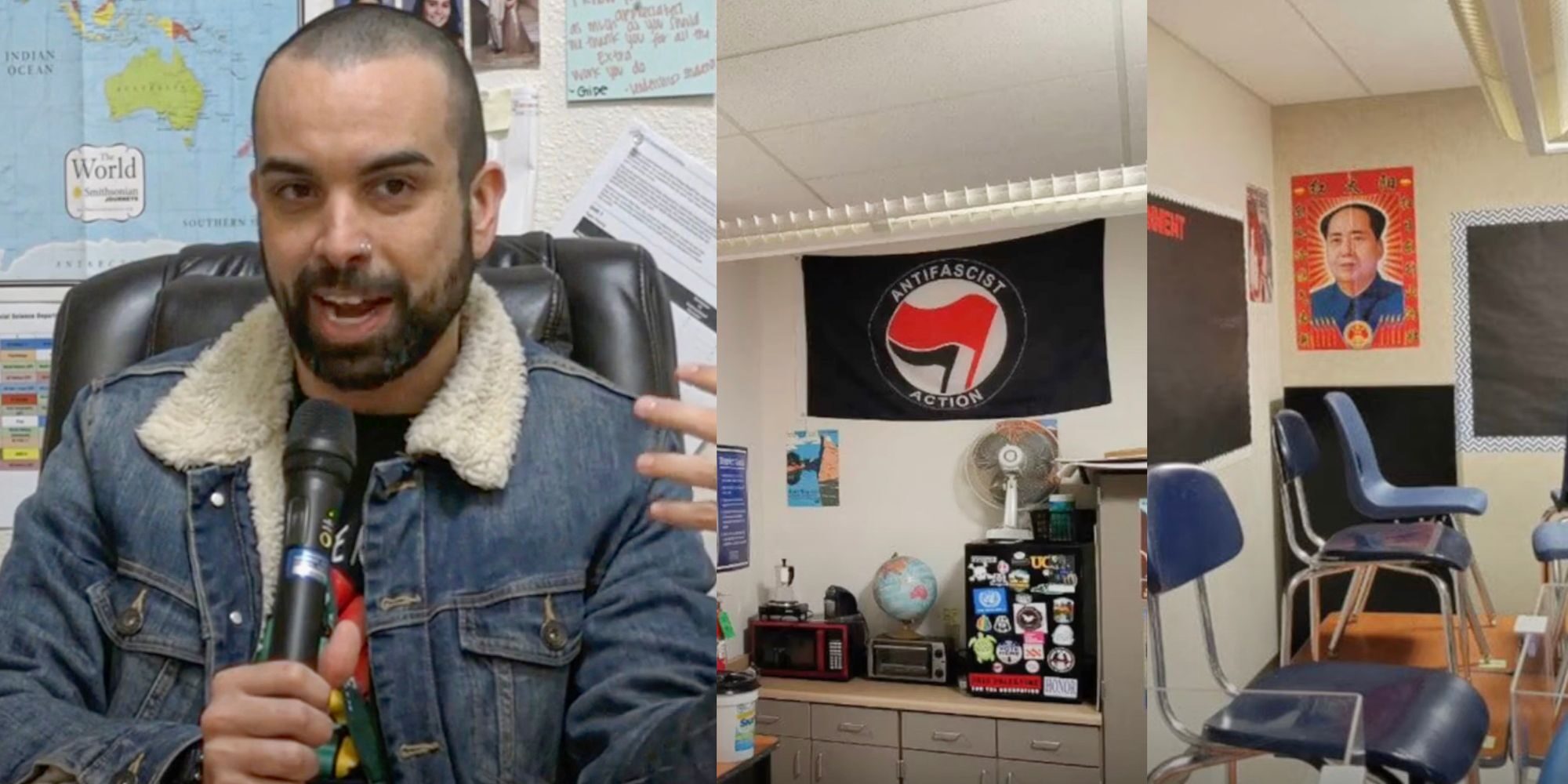 high school teacher antifa propaganda studens