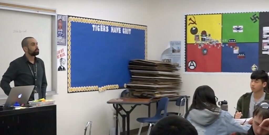 Click to enlarge antifa high school teacher california