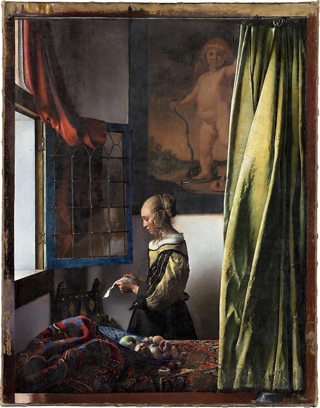 Click to enlarge vermeer painting after restoration