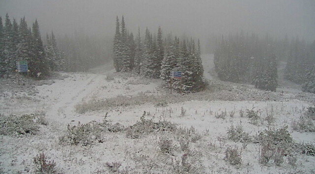 It was looking like a winter wonderland at Silver Star Tuesday morning.