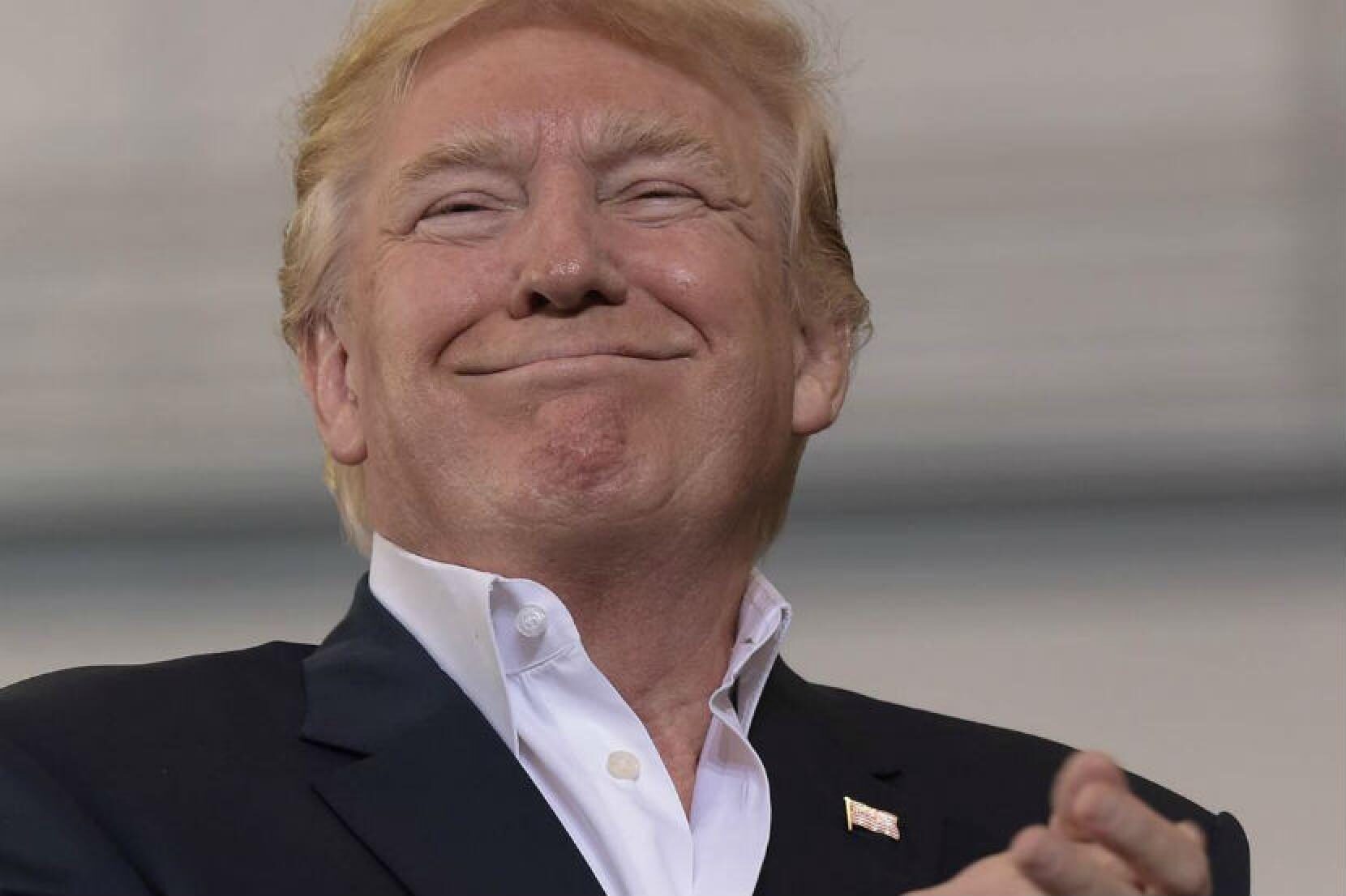 trump smug smile
