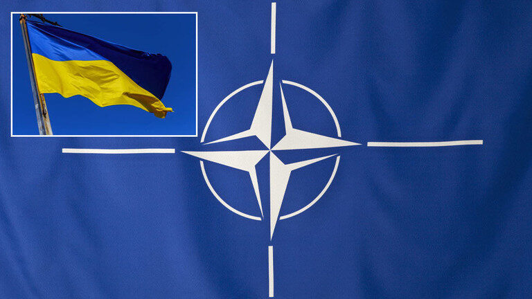 Ukraine flag Nato flag