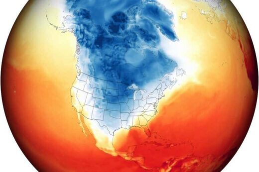 Arctic air mass global cooling ice age