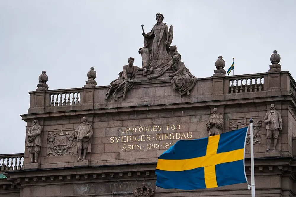 swedish flag parliament