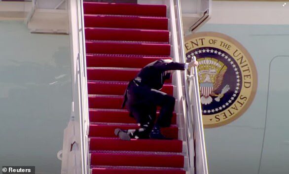 Click to enlarge Biden tripping