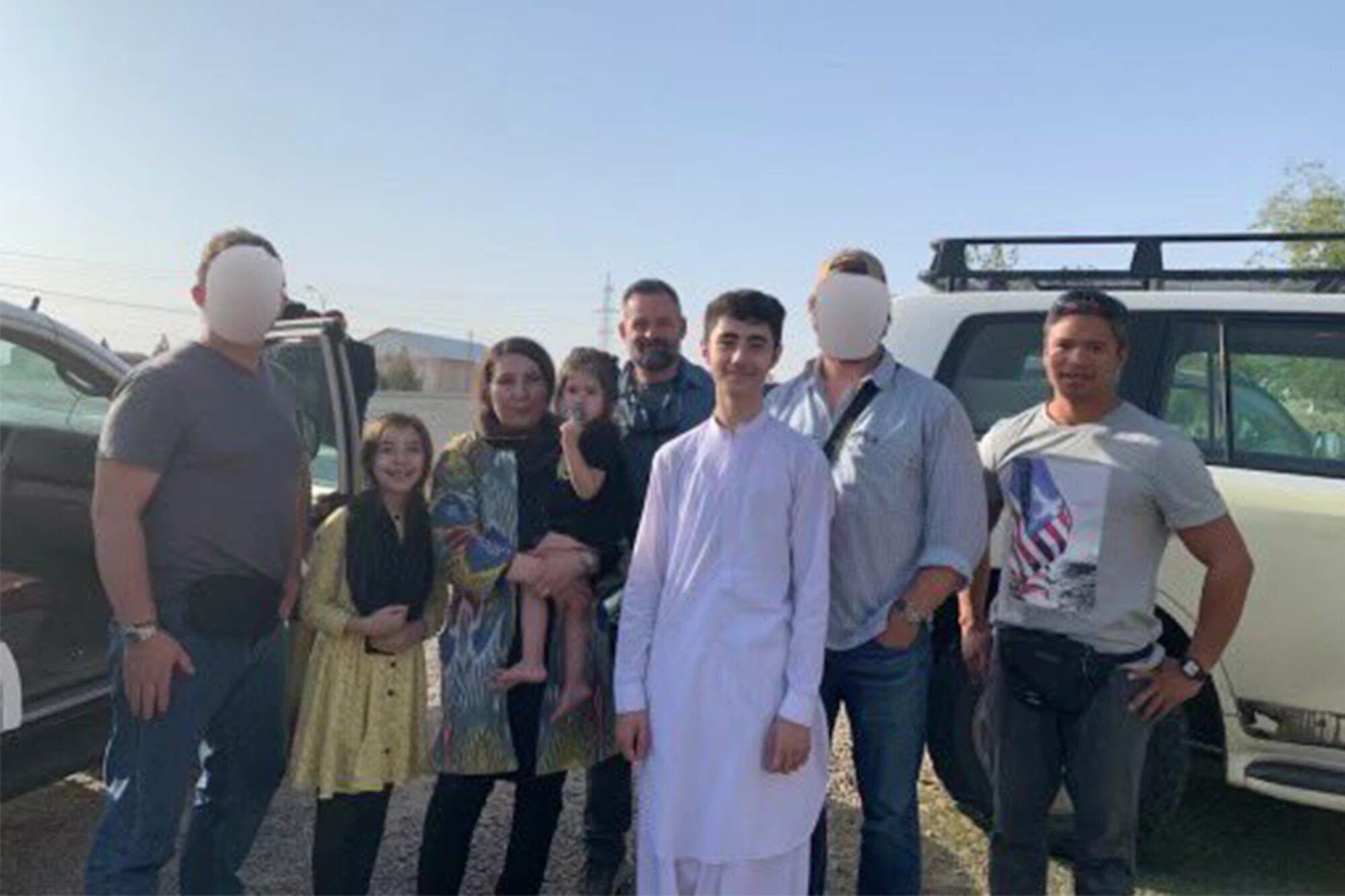Click to enlarge American mother Mariam and her children