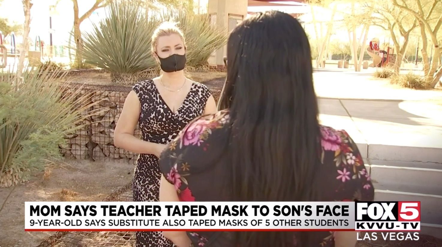 teacher taped masks to students faces