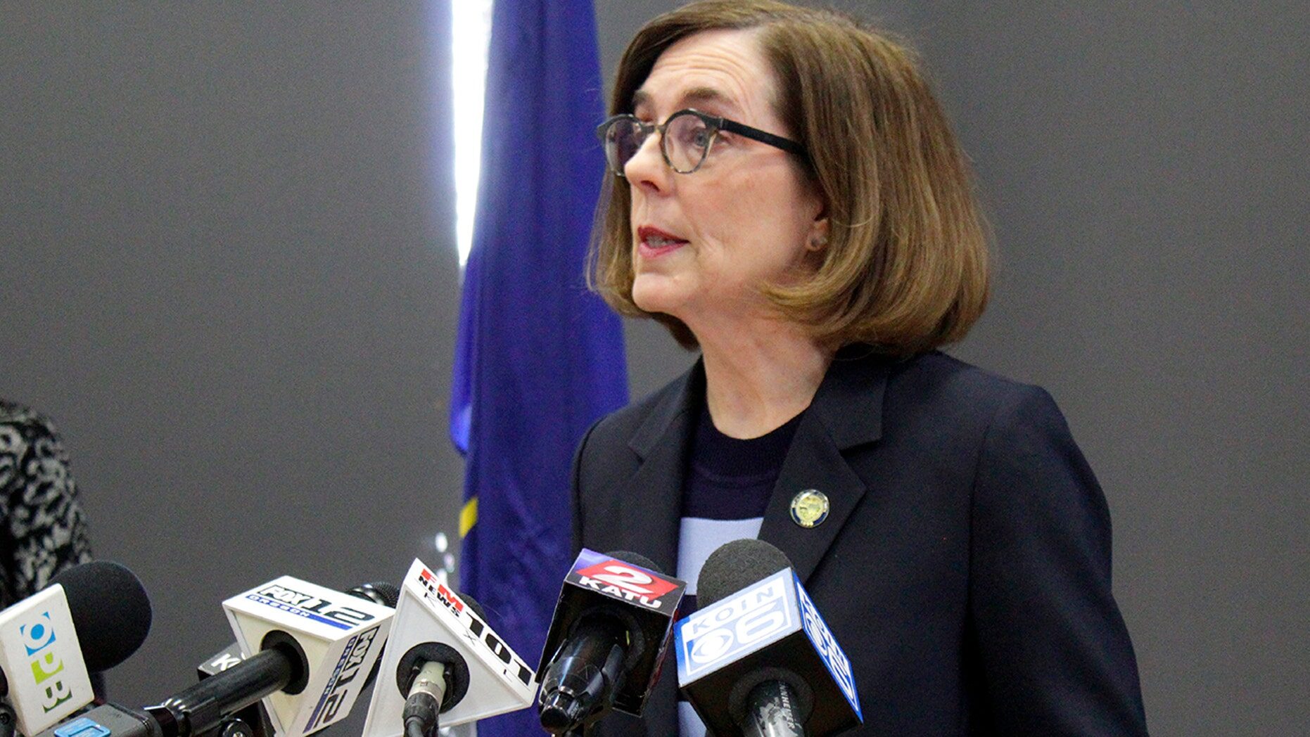 Click to enlarge Oregon Gov. Kate Brown