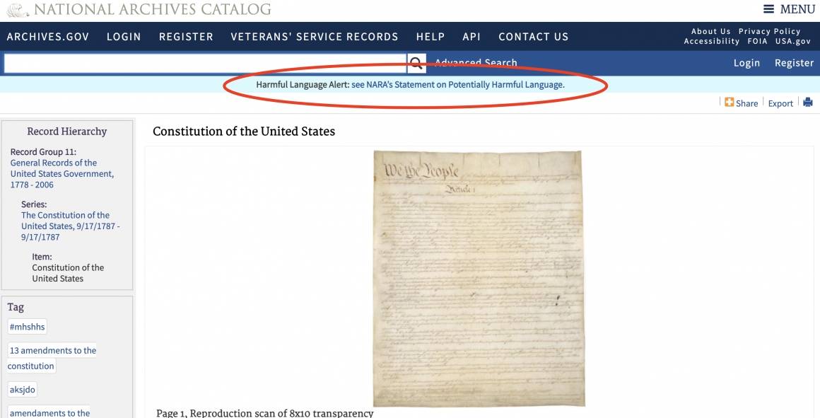 Click to enlarge constitution harmful language