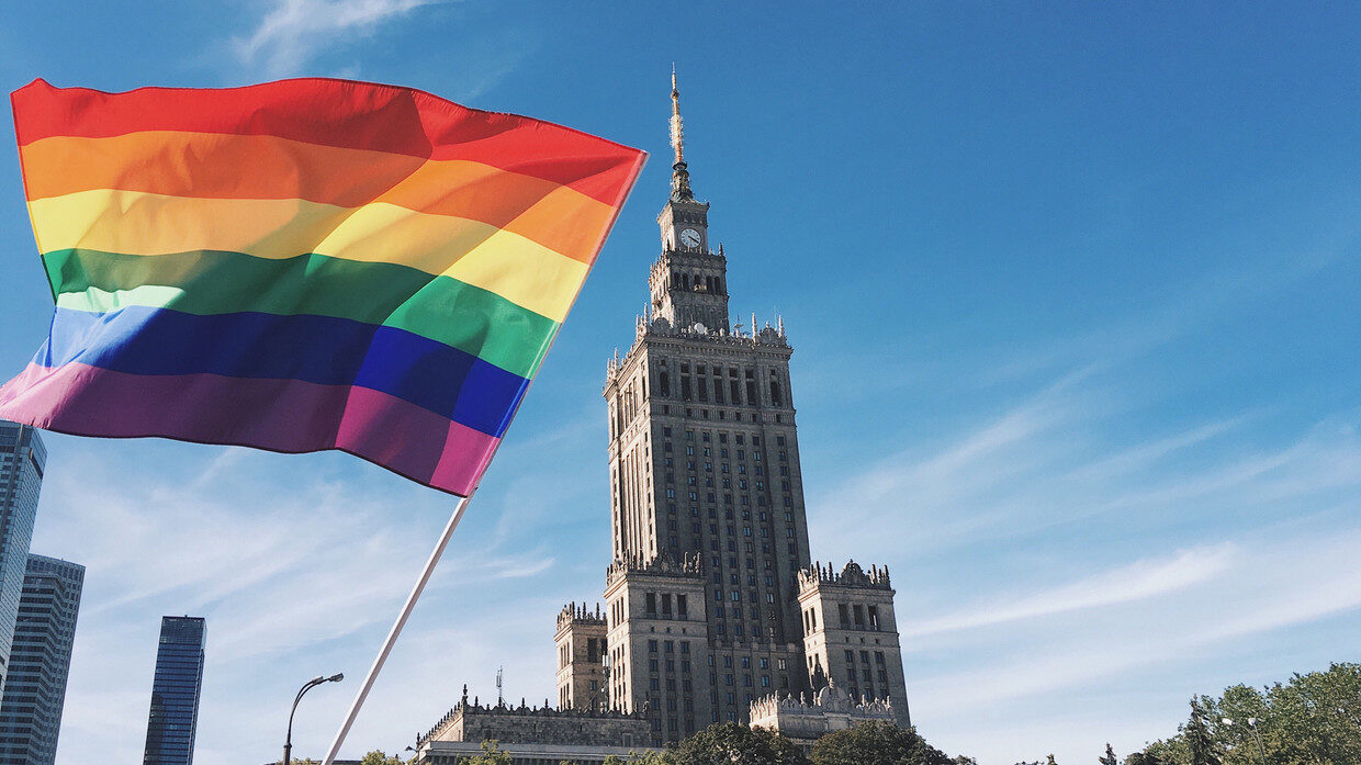 Click to enlarge warsaw clock tower LGBT
