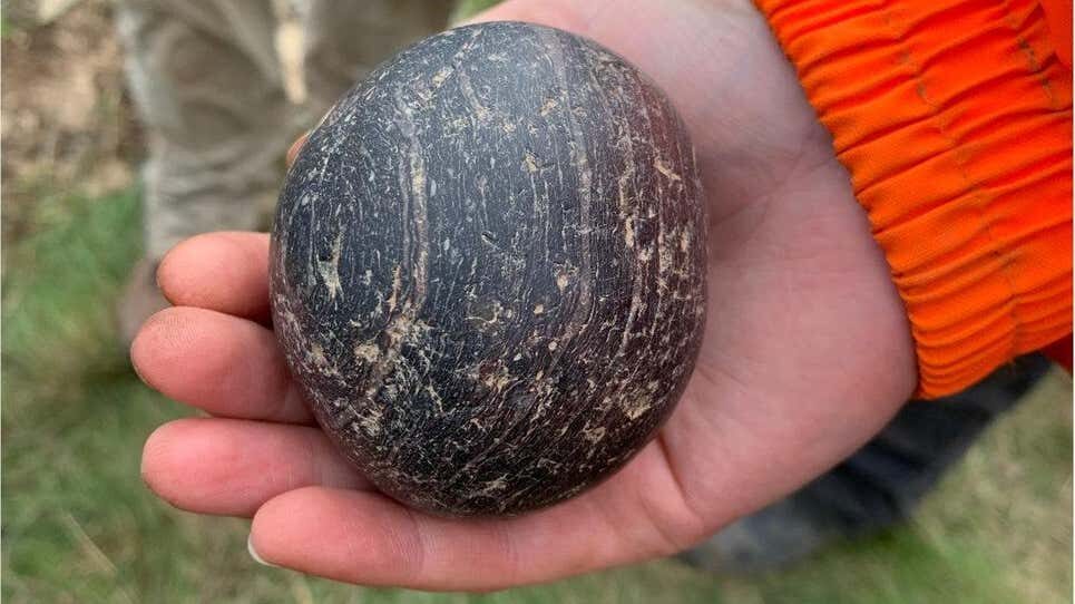 Click to enlarge Carved Stone Ball