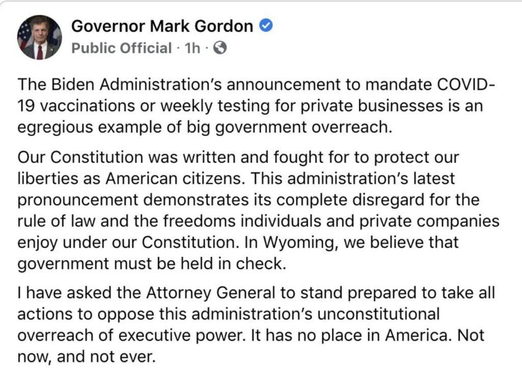 Gov Mark Gordon