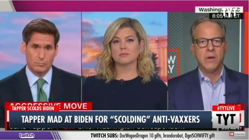 jake tapper biden unvaxxed