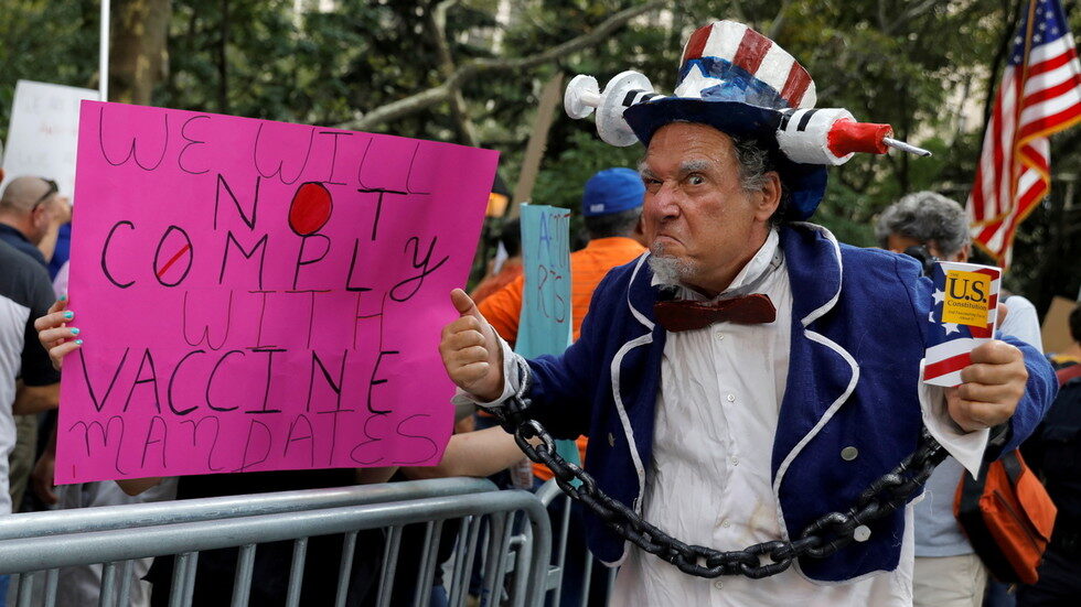 Click to enlarge covid protest