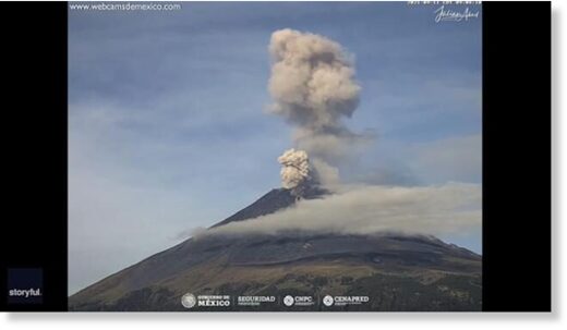 Eruption at Popocatepetl