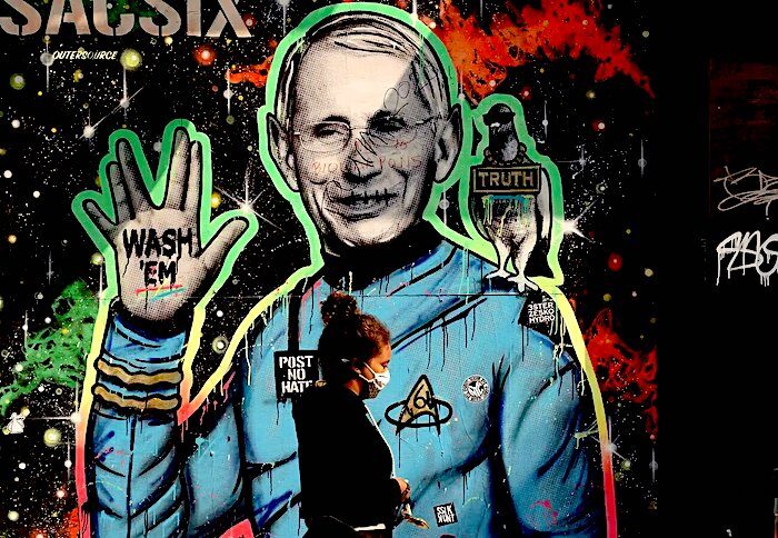 Fauci wall mural