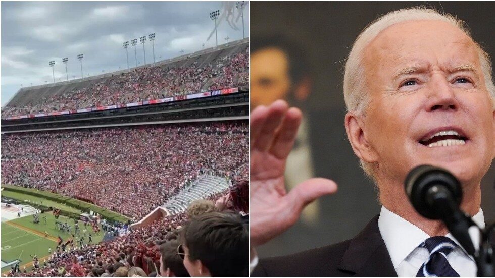 Click to enlarge biden sports stadium