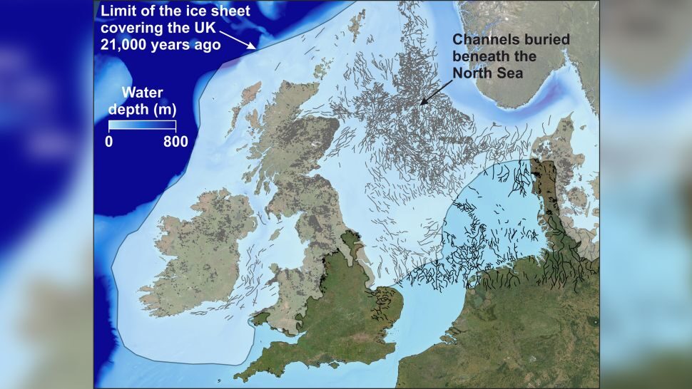 Click to enlarge North Sea floor