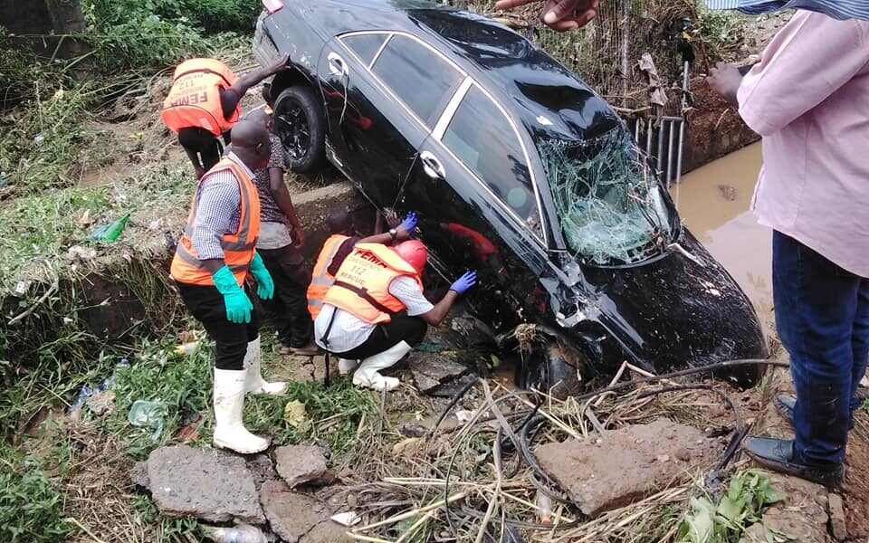 Flood damage in southern Abuja, Nigeria, 12 September 2021.