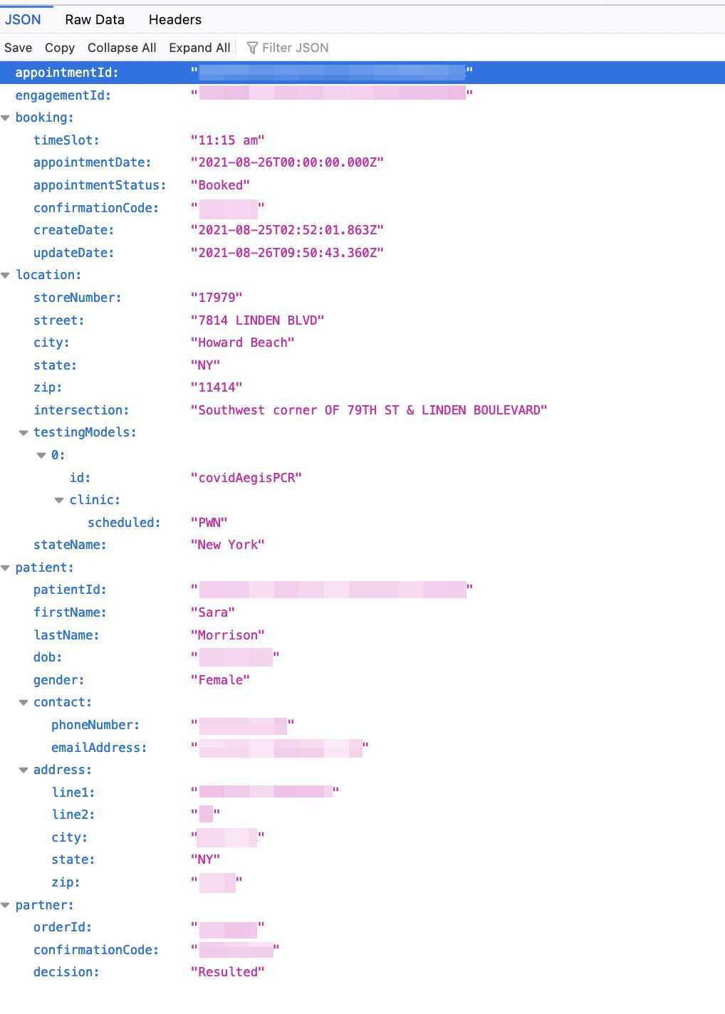 Click to enlarge Walgreens' confirmation page