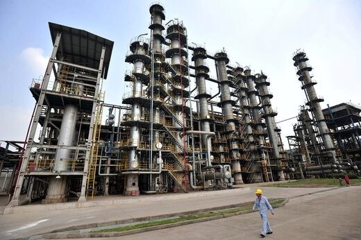 Sinopec oil refinery of China