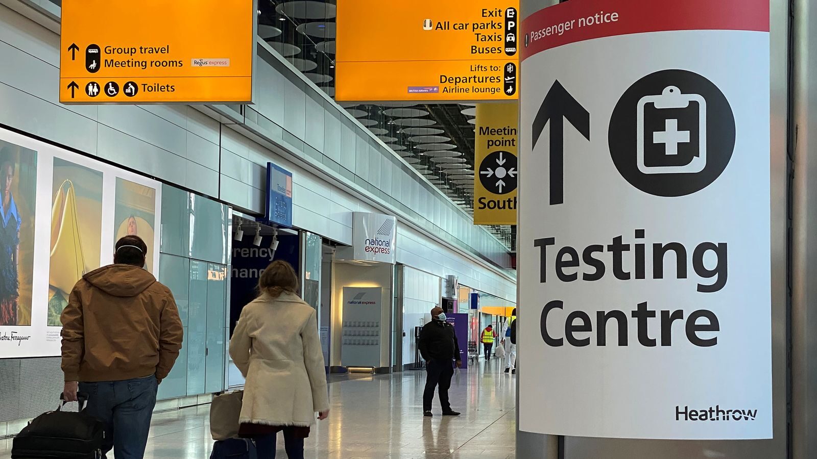 Click to enlarge Britain UK covid test centre airport