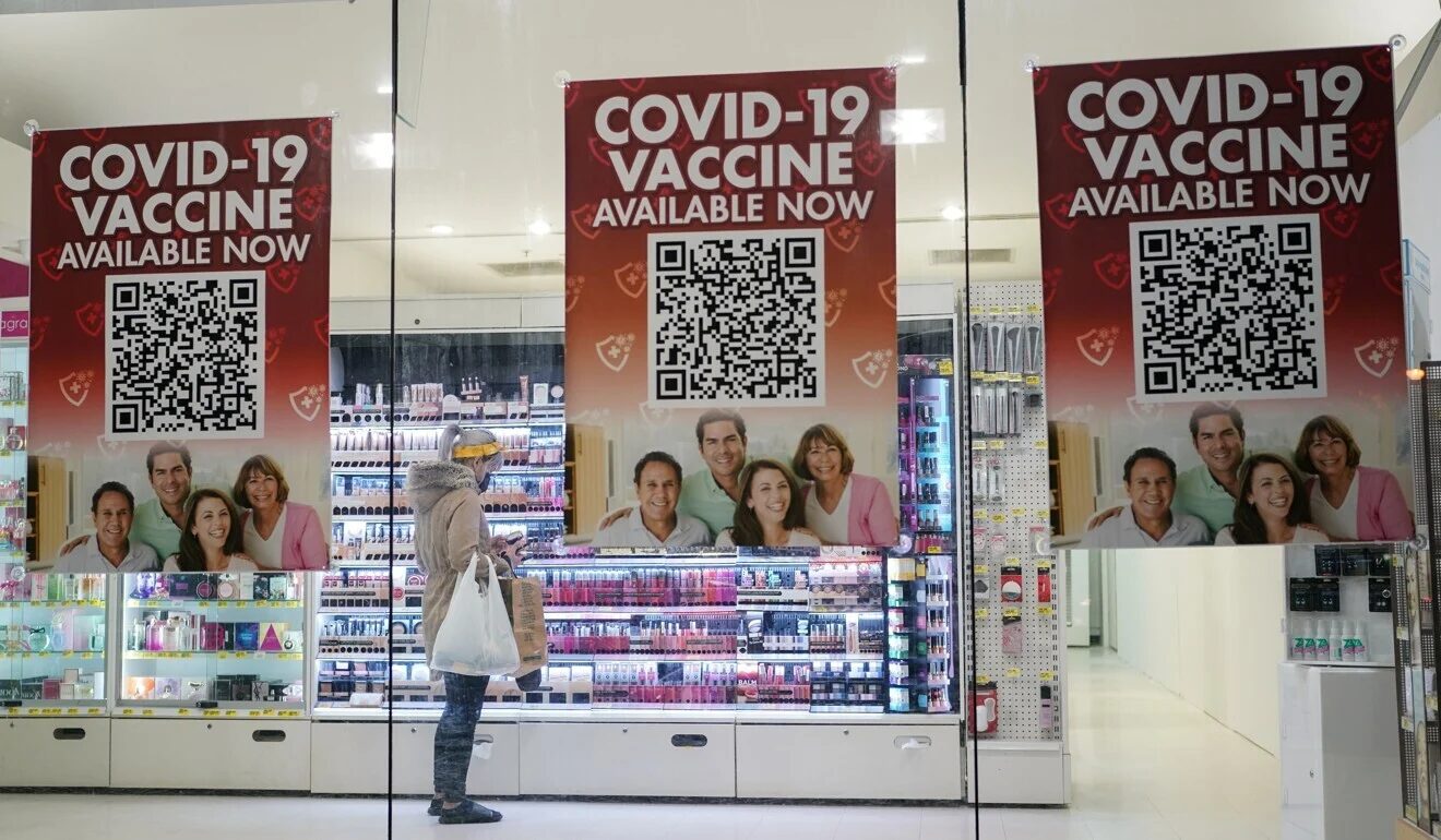 Click to enlarge Sydney pharmacy offering vaccine doses.