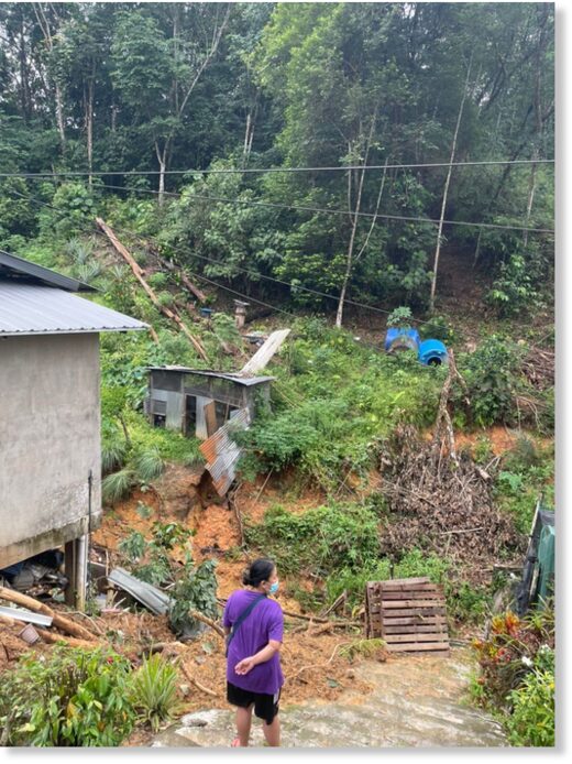 Landslide Panampang, Sabah, Malaysia