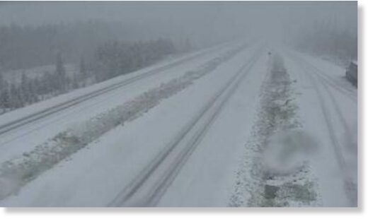 The Elkhart webcam on Hwy 97C around 7 pm Wednesday.