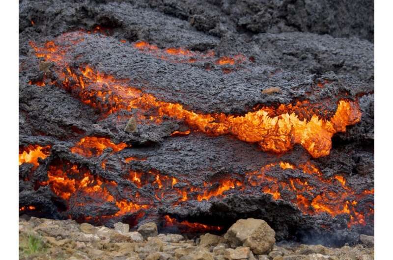The first lava began spewing out of a fissure close to Mount Fagradalsfjall on the evening of March 19