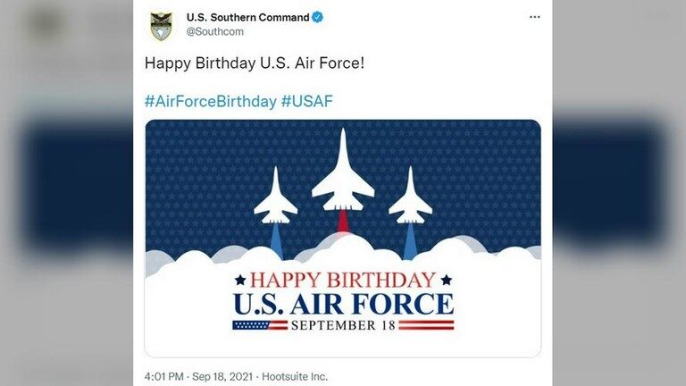 USAF tweet  South Com